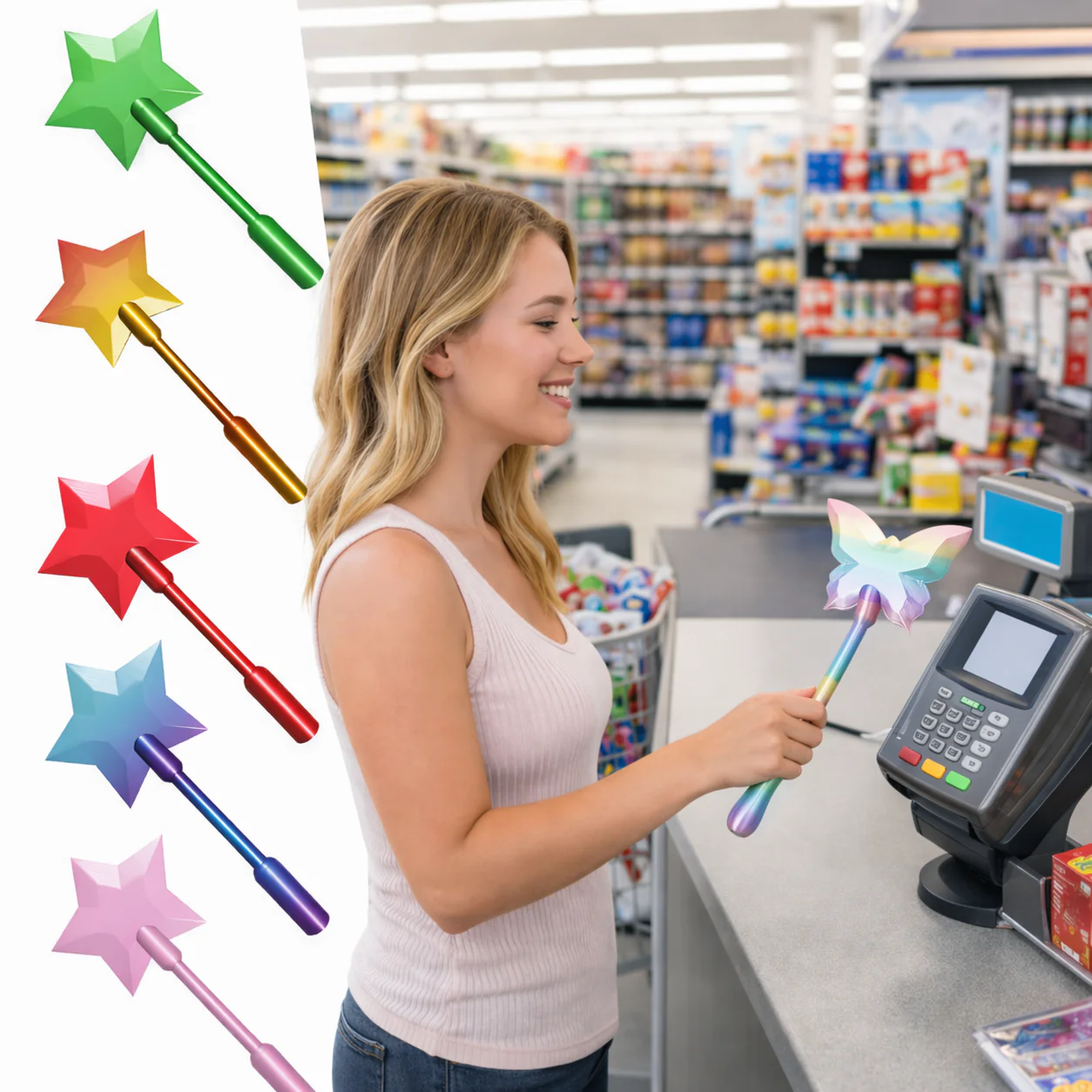 Wystra⢠ā Decorative Tap-to-Pay Wand with Interchangeable Charm Top + 50% OFF